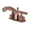 Kingston Brass KS494CQLAC Claremont 8" Widespread Bathroom Faucet, Antique Copper KS494CQLAC